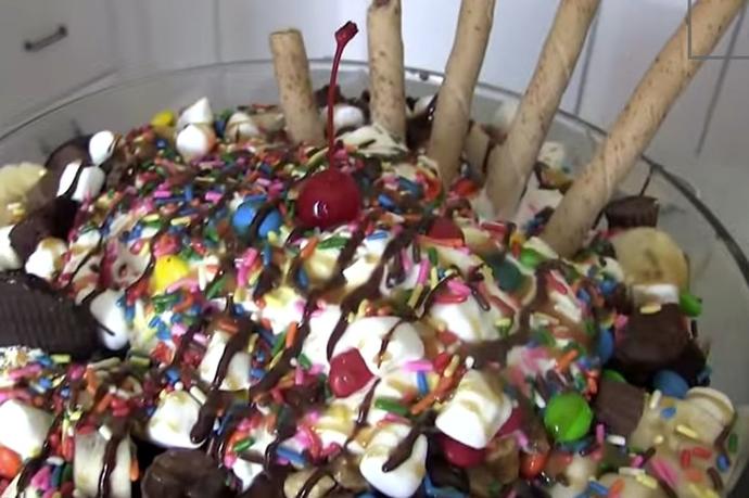 What would you think of this massive ice cream sundae?