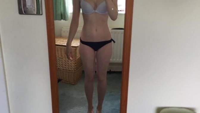 Is a size 8 fat in a bikini for a girl (pics included)?