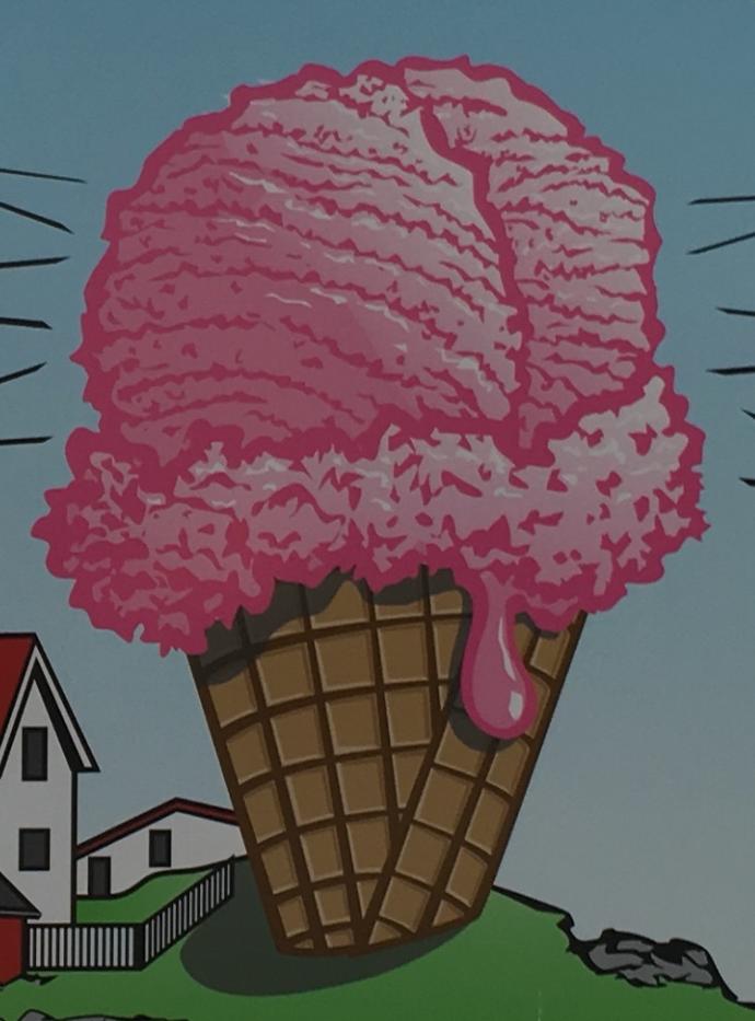Does this ice cream look like a butt?