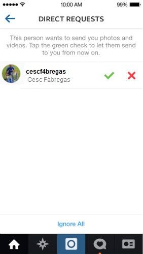 Why did Cesc Fabregas message be on Instagram, and complimented me? pics below?