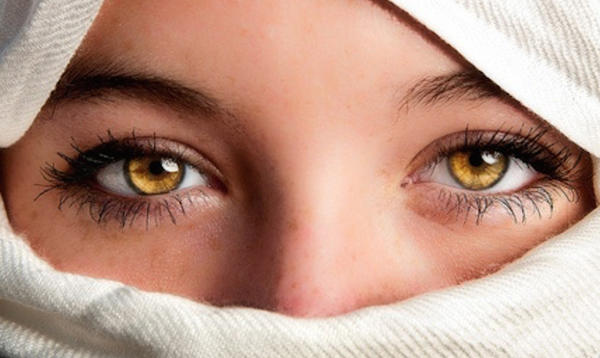 woman with piercing eyes