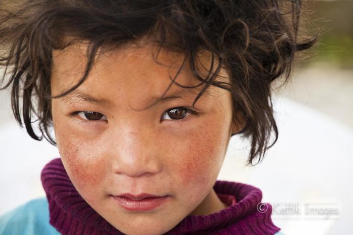 child with piercing eyes