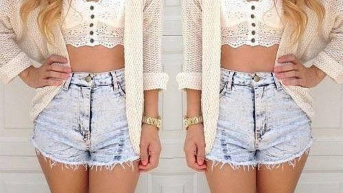 High waisted jeans, shorts and skirts?