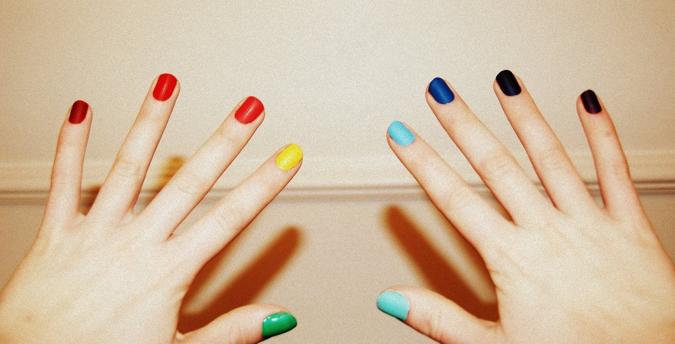 Different colored nail polish like?