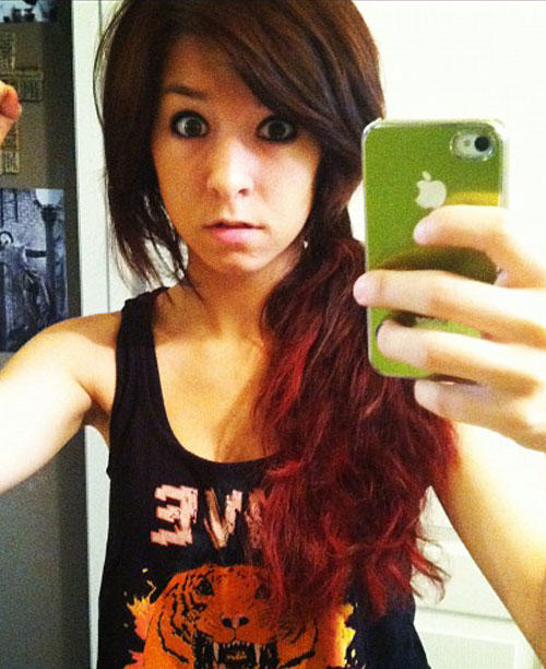 Your opinions on red lowlights, highlights, dip dye and ombre in brown hair?