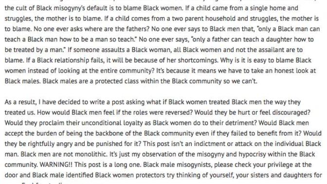 Do black men hate black women so much because they hate their own blackness so take it out on black women?