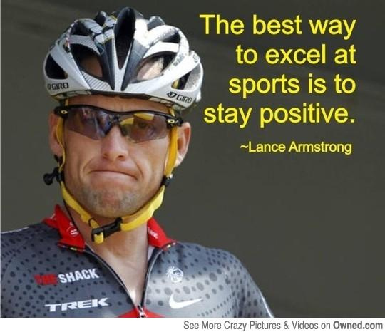 So, I was recently reading up on Lance Armstrong...I think the 