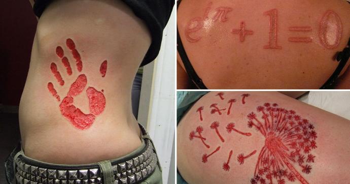 Weird trend : scar "tattoos" ?