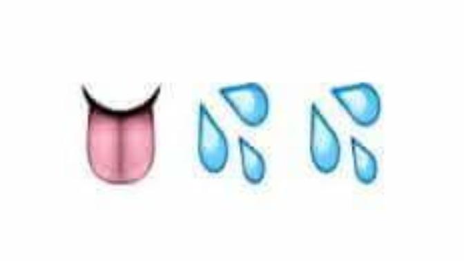 Tongue and wet emoji meaning?