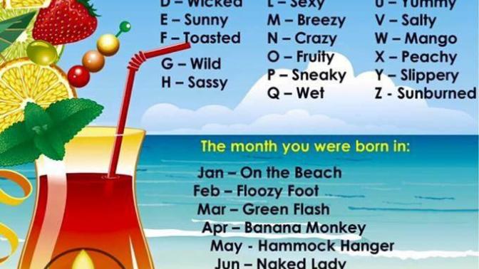 What is your tropical drink name?