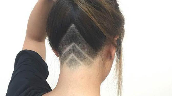 Shaved hair underneath?