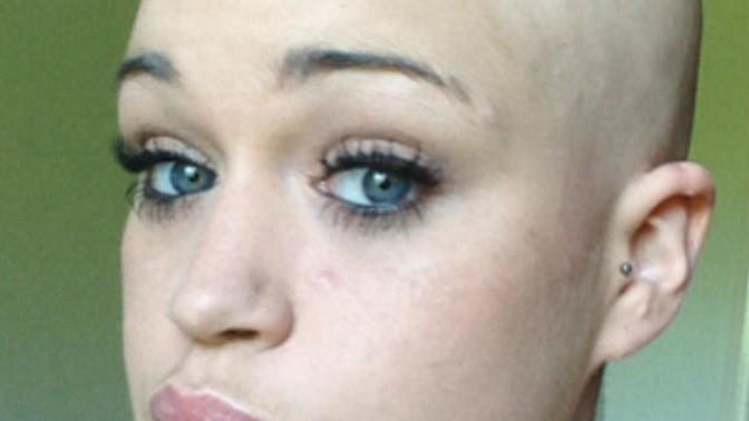 So I came home from work yesterday and my girlfriend was bald like smooth what should I do or say?