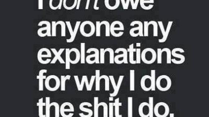 Do you think "I don't owe you anything" mentality is destructive TO SOCIETY?