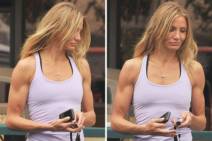 How do celebrity females have big muscles?