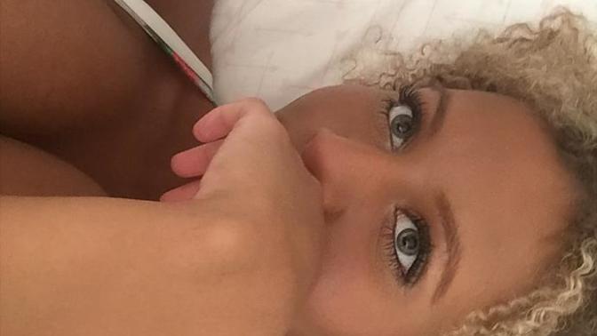 What color is this girls eyes?