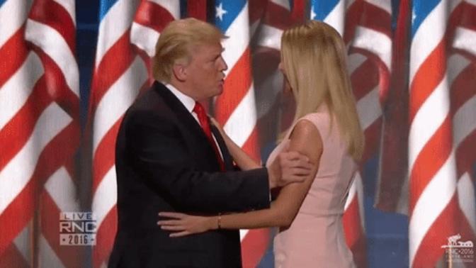 Was it creepy the way Trump fondled his daughter during the convention?