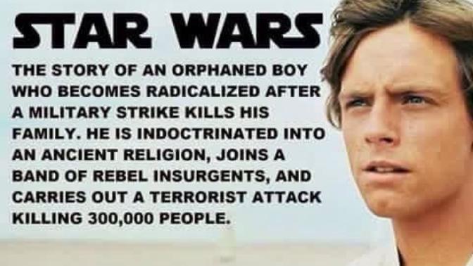 Should Star Wars be banned since it's a terrorist story?