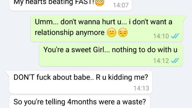 Why was my girlfriend so RUDE... Break Up Texts (Below)?