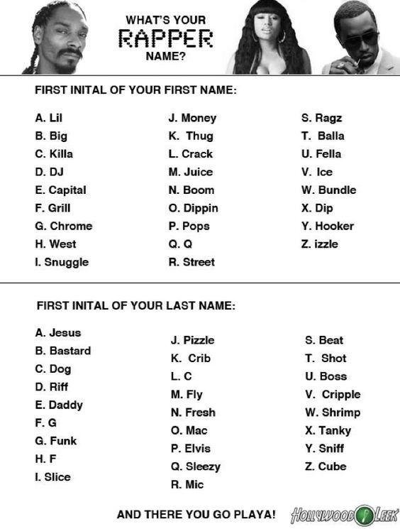 What is your rapper name?
