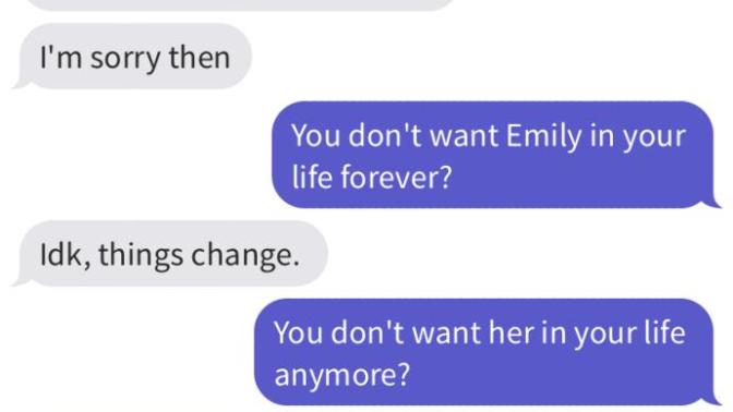 Does it seem like he doesn't care about losing my friendship?
