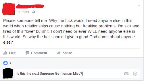 Did this guy just commit social status suicide?
