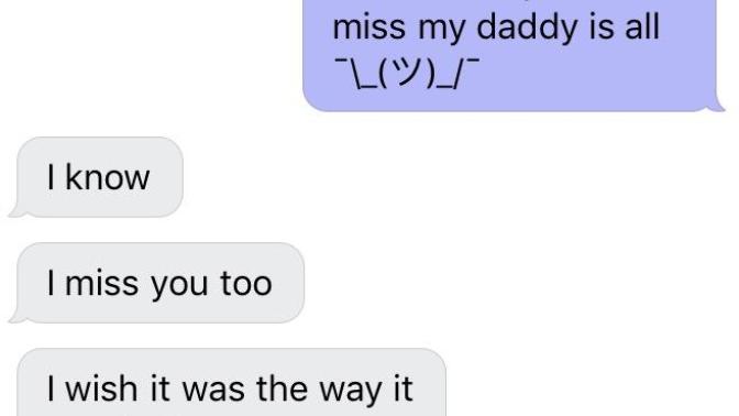 Do you say "I miss you" even when you know things can't or won't change?