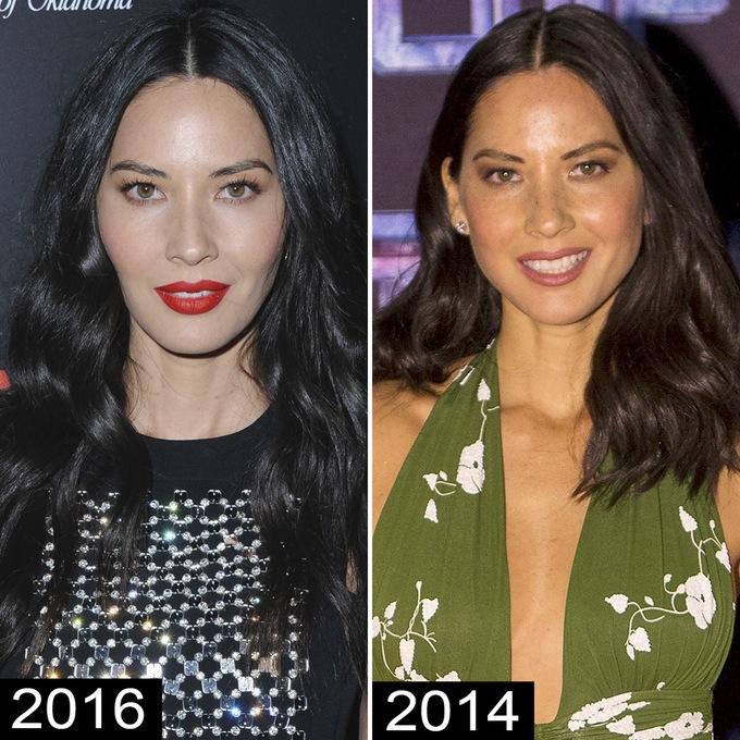 What did Olivia Munn do to her face?