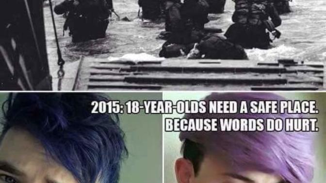 Does this picture sum up young men back then and today now?
