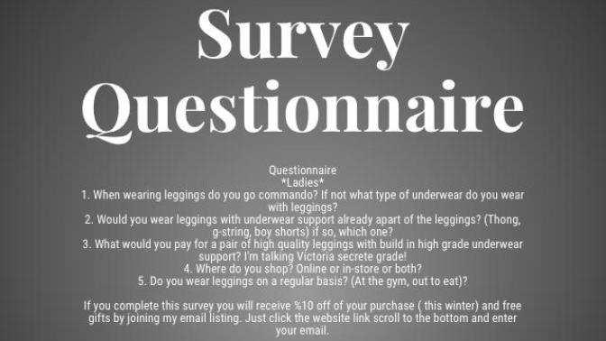 Girls, Ladies! Going commando in your leggings?