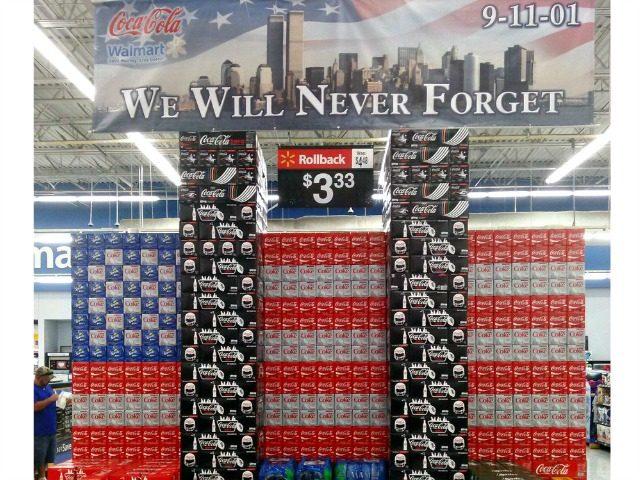 Walmart 9/11 Coke display, is it offensive?