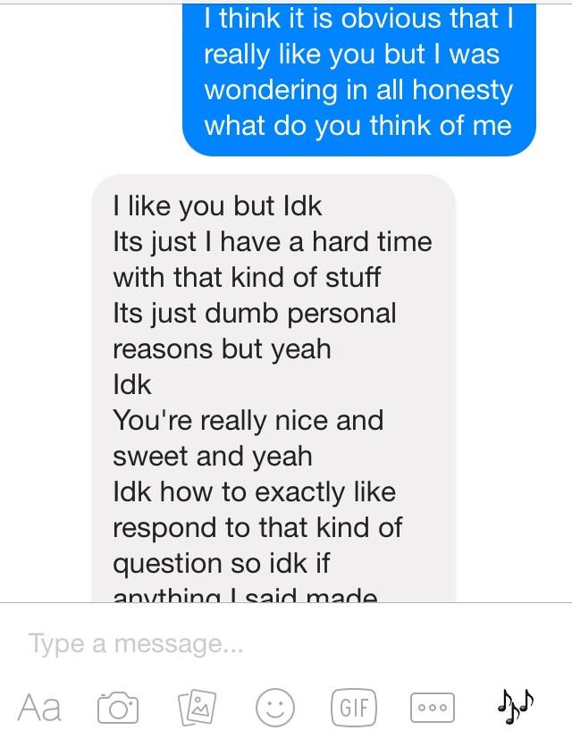 What does this message mean from a girl?