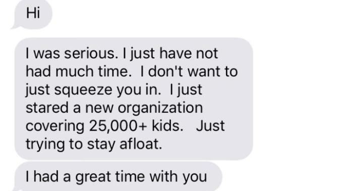 We hung out once... what does these texts mean?