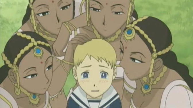 Anyone getting pedo vibes from this anime photo. Lol just kidding. Caption this photo?