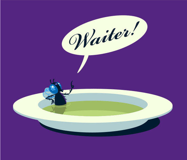 How grossed would you be if a fly landed in your soup and your date excitedly said