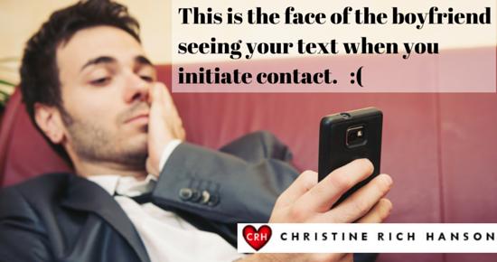 When a guy gets a text?