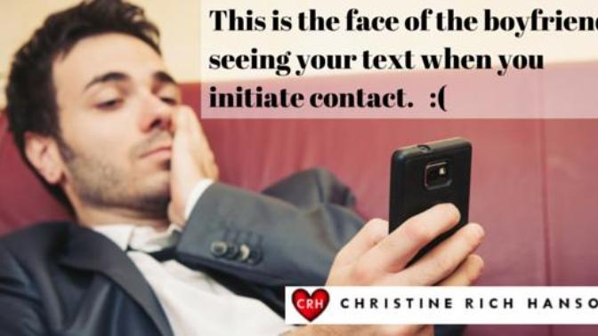When a guy gets a text?