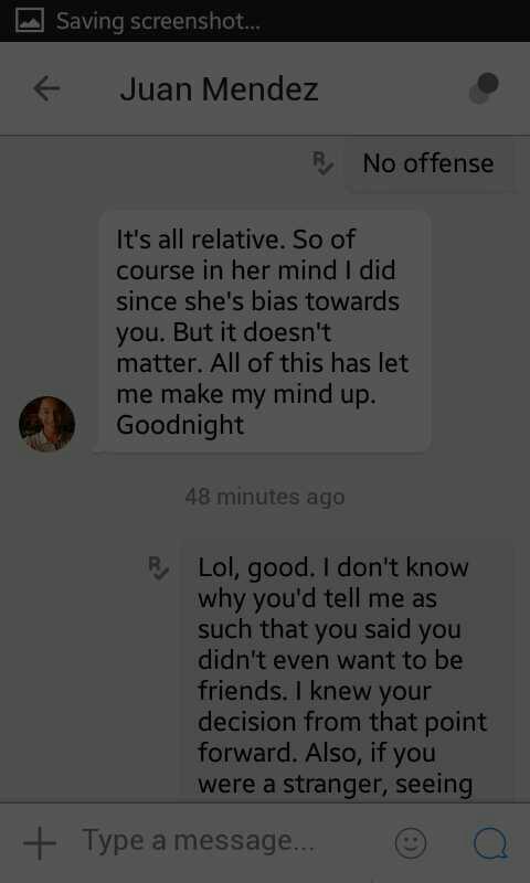 Should I respond after this? (Sorry for darkness, took screenshots with a brightness app running as it was very late in the day)?