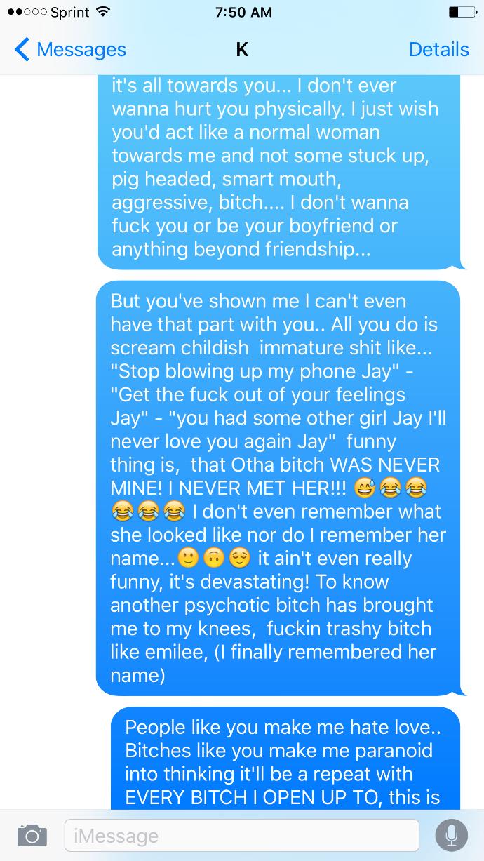 Hahaha she a B-itch towards me though, she deserves much more then foul word play. lol π did I do too much?