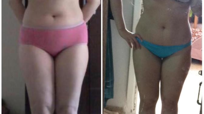 When I see both photos I cried that's me before and after one year ;) what do you think? Before to after?