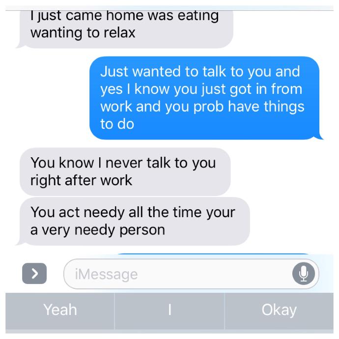 Now let me ask the other women and men if this is how a normal boyfriend should treat his girlfriend?