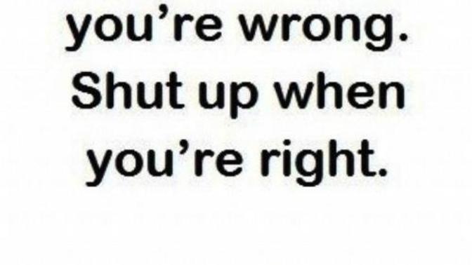 Can you admit when you're wrong?
