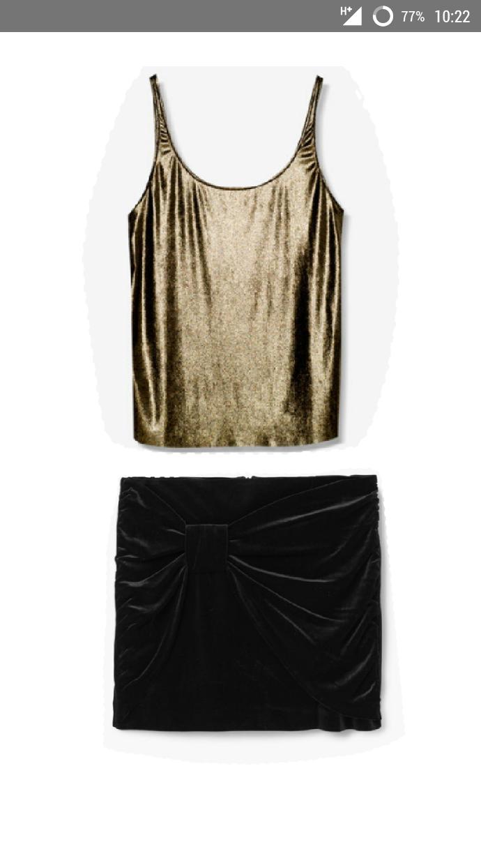 Your opinion on the velvet skirt and shiny top for NY eve party?