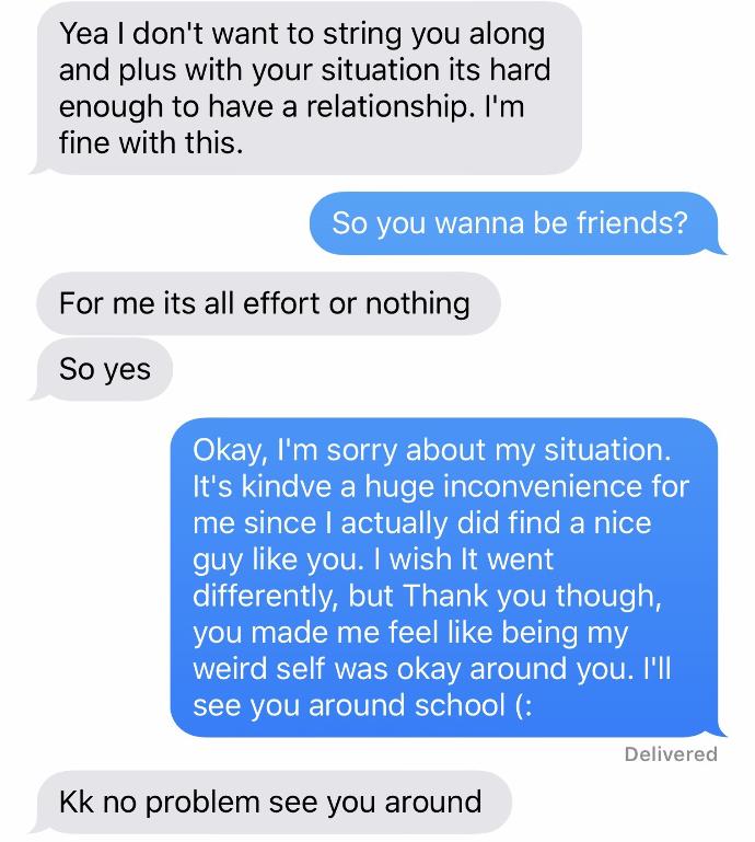 Is this guy being sincere or is he just rejecting me in a nice way?