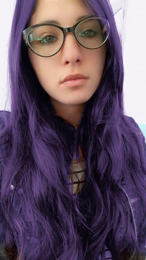 blue hair or purple hair?
