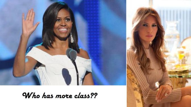 Regardless of looks, who, in general, has more class: Michelle Obama or Melania Trump?