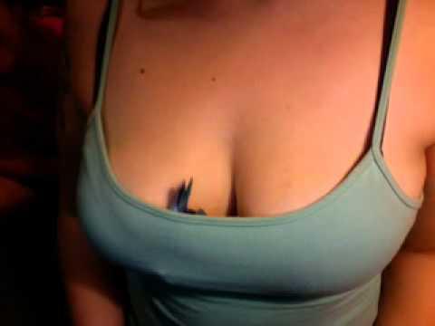 Girls, would you ever let a bird snuggle in your cleavage?
