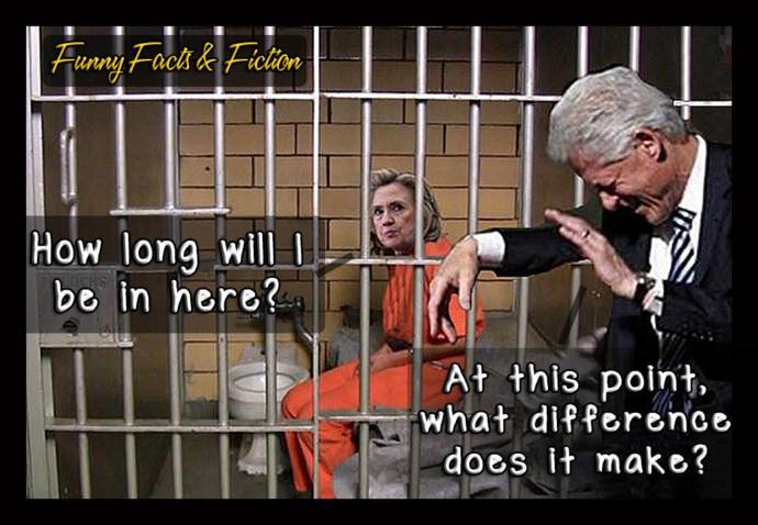 How many years in Prison should Hillary get for her many crimes and corruptions?