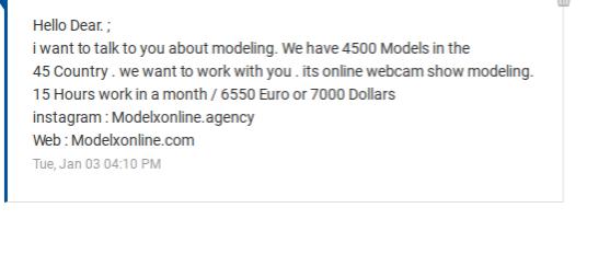 Anyone gotten this model recruiting message?!?