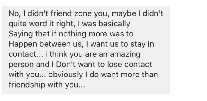 See picture attached: am I friendzoned or what? Wtf?