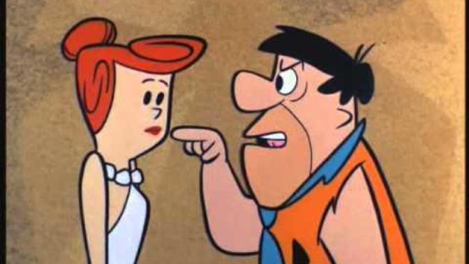 Do you believe Fred Flintstone hits his wife?